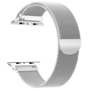 Milanese Metal App Watch Strap in Polished Silver Finish (Stainless Steel)